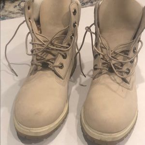 8.5 Timberland Ivory workboots EUC